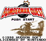 Bomberman Quest title screen for GameBoy Color